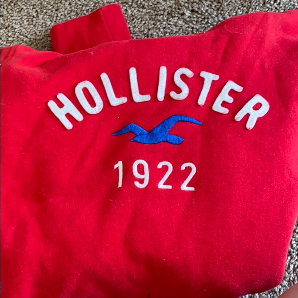 red sweatshirt